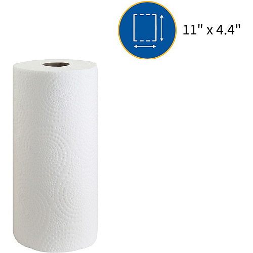 Genuine Joe Kitchen Roll Flexible Size Towels 2 Ply - 1 5/8" Core - White - 24 / Carton (GJO24081)