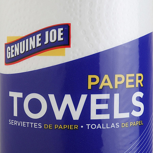 Genuine Joe Kitchen Roll Flexible Size Towels 2 Ply - 1 5/8" Core - White - 24 / Carton (GJO24081)