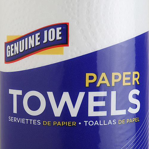 Genuine Joe Kitchen Roll Flexible Size Towels 2 Ply - 1 5/8" Core - White - 24 / Carton (GJO24081)