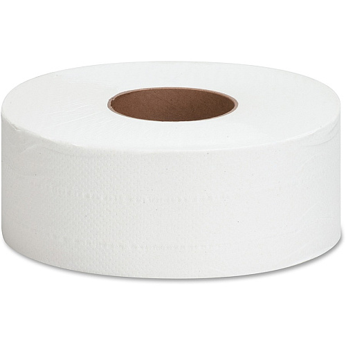 Genuine Joe&reg; Jumbo Toilet Paper, 2-Ply, 1,000-ft., 12 Rolls 2 Ply - 3.25" Width x 1000 ft Length - 9" Roll Diameter - 3 19/64" Core - White - 12 / Carton (GJO2510012)