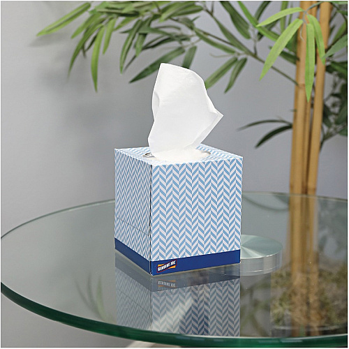 Genuine Joe Cube Box Facial Tissue 2 Ply - Interfolded - White - 85/Box - 36 / Carton (GJO26085)