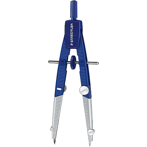 Staedtler 2-piece Advanced Student Compass Metal, Plastic - Blue, Silver - 1 Each (550WP01)