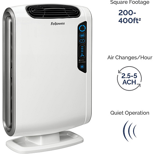 Fellowes AeraMax&reg; DX55 Air Purifier True HEPA, PlasmaTrue - 400 Sq. ft. - White (9320701)