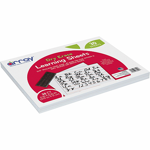GoWrite! Dry Erase Learning Board 11" (0.9 ft) Width x 8.3" (0.7 ft) Height - White Surface - Rectangle - 30 / Pack (LB8512)