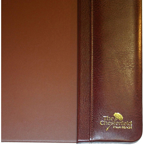 Dacasso Leather Side-Rail Desk Pad Rectangular - 38" Width x 24" Depth - Velveteen Backing - Leatherette - Mocha - 1 Each (P3025)