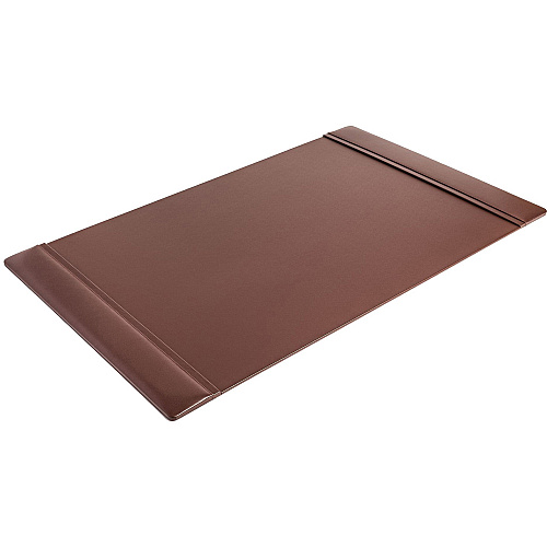 Dacasso Leather Desk Pad Rectangular - 38" Width x 24" Depth - Velveteen Backing - Leatherette - Chocolate Brown - 1 Each (P3425)