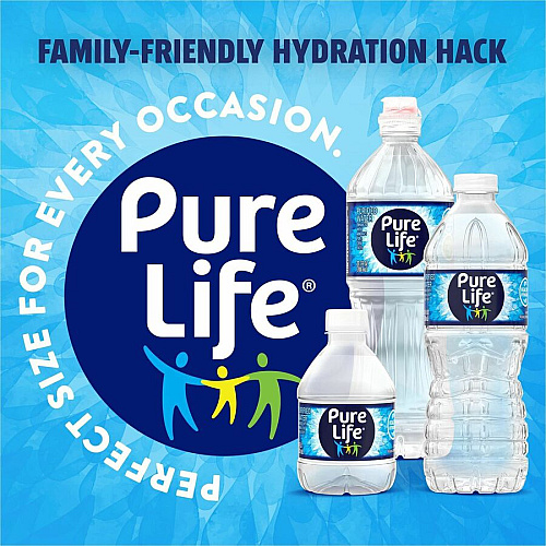 Pure Life Purified Bottled Water Ready-to-Drink - 8 fl oz (237 mL) - 24 / Carton (194627)