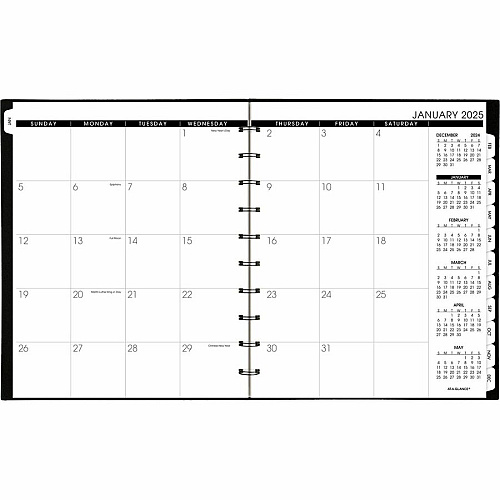 At-A-Glance Move-A-Page Weekly/Monthly Appointment Book Julian Dates - Weekly, Monthly - 12 Month - January 2026 to January 2027 - 7:00 AM to 8:00 PM - Quarter-hourly, 7:00 AM to 5:45 PM - Quarter-hourly - 1 Week, 1 Month Double Page Layout - 8 (70950E05)