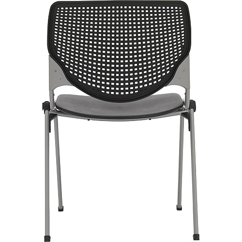 KFI Barstool with Polypropylene Seat and Back Black Seat Color - Polypropylene Seat Material - Black Back Color - Polypropylene Back Material - Silver Frame Color - 1 Each (BR2300P10)