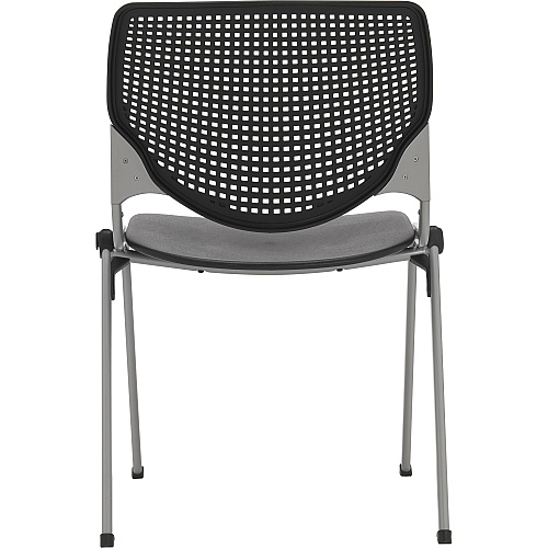 KFI Barstool with Polypropylene Seat and Back Black Seat Color - Polypropylene Seat Material - Black Back Color - Polypropylene Back Material - Silver Frame Color - 1 Each (BR2300P10)