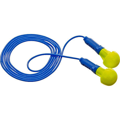 3M E-A-R Push-Ins Corded Earplugs Noise Protection - Foam, Polyurethane - Yellow - Corded, Comfortable, Disposable - 2/Pair - 200 / Box (3181003)