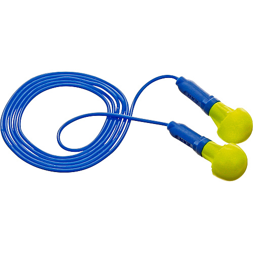3M E-A-R Push-Ins Corded Earplugs Noise Protection - Foam, Polyurethane - Yellow - Corded, Comfortable, Disposable - 2/Pair - 200 / Box (3181003)
