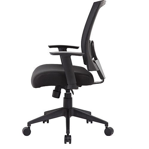 Boss B6706 Task Chair Black Seat Color - Mesh Seat Material - Black Back Color - Black Frame Color - Nylon Frame Material - 5-star Base - 1 Each (B6706BK)