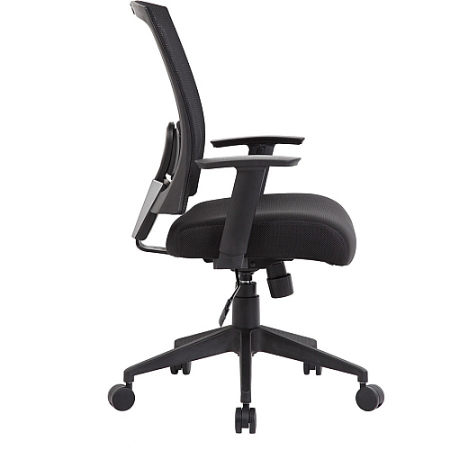 Boss B6706 Task Chair Black Seat Color - Mesh Seat Material - Black Back Color - Black Frame Color - Nylon Frame Material - 5-star Base - 1 Each (B6706BK)