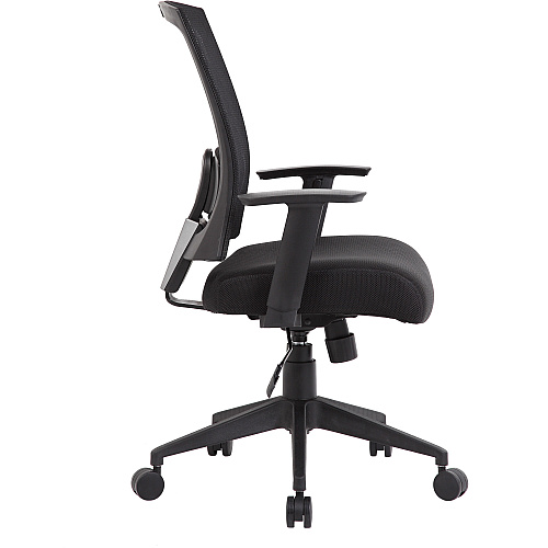 Boss B6706 Task Chair Black Seat Color - Mesh Seat Material - Black Back Color - Black Frame Color - Nylon Frame Material - 5-star Base - 1 Each (B6706BK)