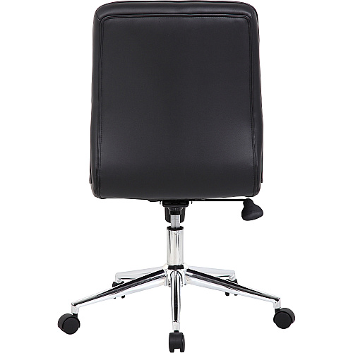 Boss Modern B330 Task Chair Black Seat Color - Vinyl Seat Material - Chrome, Black Frame Color - Chrome Frame Material - 5-star Base - Black - 1 Each (B330BK)