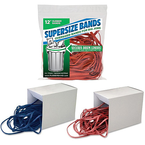 Alliance Rubber SuperSize Bands Size: Large - 12" Length x 0.3" Width - Reusable, Heavy Duty, Environmentally Friendly, Elastic, Strong, Stretchable - Latex - Red - 18 / Pack (08994)
