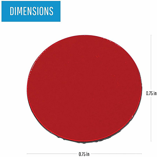 MasterVision Magnetic Color Coding Dots 3/4" Diameter - Round - Red - Vinyl - 20 / Pack (FM1604)