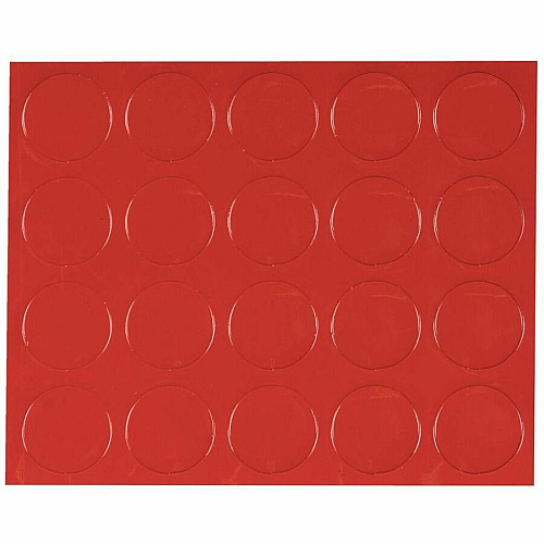 MasterVision Magnetic Color Coding Dots 3/4" Diameter - Round - Red - Vinyl - 20 / Pack (FM1604)