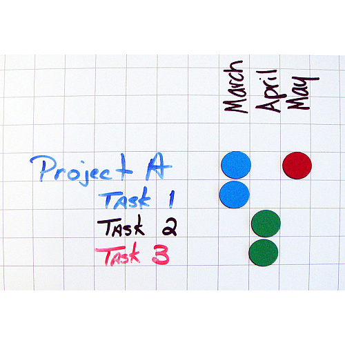 MasterVision Magnetic Color Coding Dots 3/4" Diameter - Round - Black - Vinyl - 20 / Pack (FM1605)