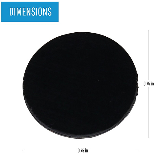 MasterVision Magnetic Color Coding Dots 3/4" Diameter - Round - Black - Vinyl - 20 / Pack (FM1605)