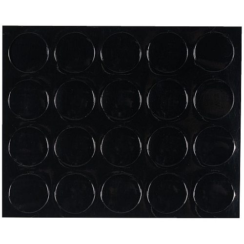 MasterVision Magnetic Color Coding Dots 3/4" Diameter - Round - Black - Vinyl - 20 / Pack (FM1605)