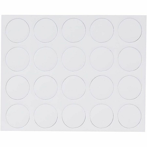 MasterVision Magnetic Color Coding Dots 3/4" Diameter - Round - White - Vinyl - 20 / Pack (FM1618)