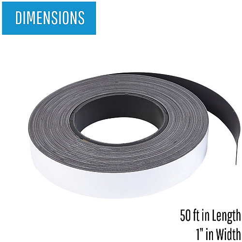 MasterVision Magnetic Dry Erase Roll 1" (0.1 ft) Width x 600" (50 ft) Length - White Film - Magnetic - 1 Roll (FM2018)