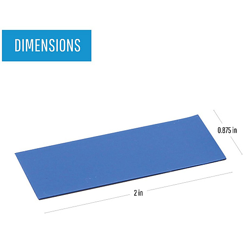 MasterVision 2" Magnetic Dry Erase Strips 0.88" Length x 2" Width - Blue - For Board, Color Coding - 25 / Pack (FM2401)