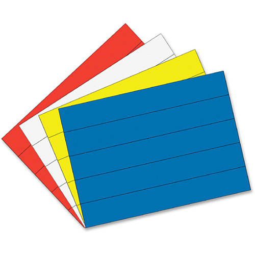 MasterVision 6" Magnetic Dry Erase Strips 0.88" Length x 6" Width - Blue - For Board, Color Coding - 25 / Pack (FM2501)