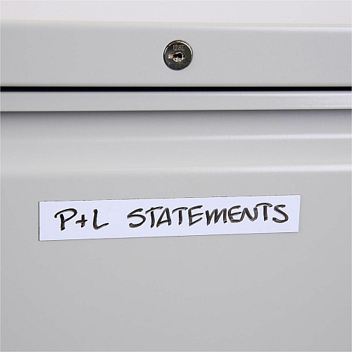 MasterVision 6" Magnetic Dry Erase Strips 0.88" Length x 6" Width - White - For Board, Color Coding - 25 / Pack (FM2518)