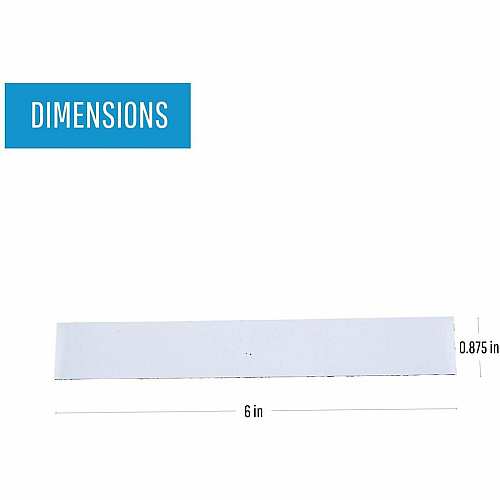 MasterVision 6" Magnetic Dry Erase Strips 0.88" Length x 6" Width - White - For Board, Color Coding - 25 / Pack (FM2518)