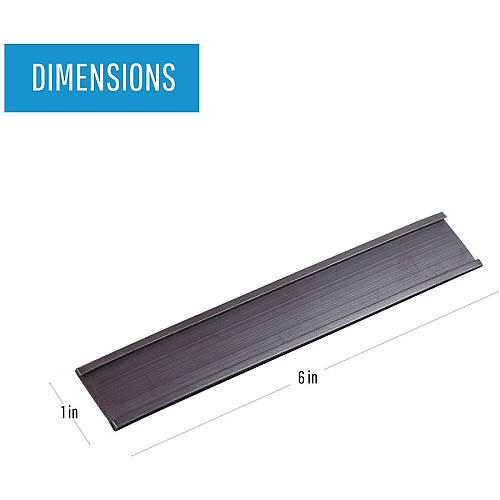 MasterVision Black Magnetic Data Cards Support 6" x 1" Media - Black - 10 / Pack (FM2632)