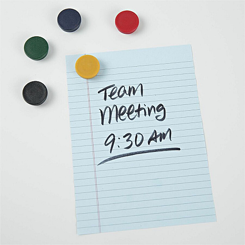 MasterVision Planning Board Super Magnets 0.9" Diameter - Round - 10 / Pack - Gray (IM140909)