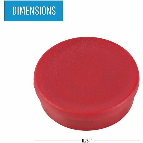 MasterVision Planning Board Super Magnets 0.9" Diameter - Round - 10 / Pack - Gray (IM140909)
