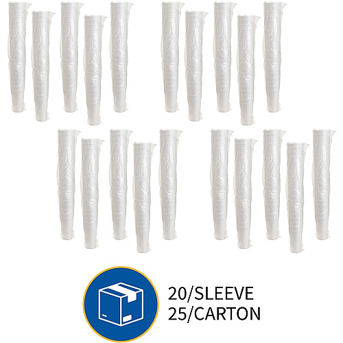 Genuine Joe 20 oz Foam Cups 20 fl oz - White - Styrofoam - Hot Drink, Cold Drink - 500 / Carton (GJO25250)