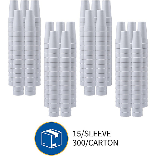 Genuine Joe 24 oz Foam Cups 24 fl oz - White - Styrofoam - Hot Drink, Cold Drink - 300 / Carton (GJO25251)