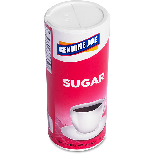 Genuine Joe Sugar 20 oz (567 g) - Natural Sweetener - 3/Pack - 8 / Carton (GJO56100CT)