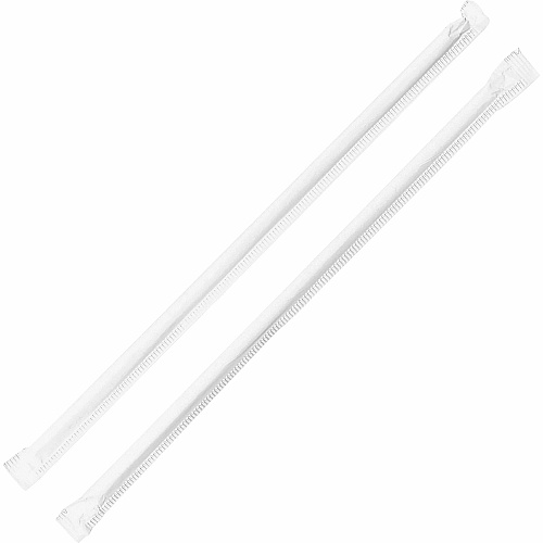 Genuine Joe Jumbo Translucent Straight Straws 7.8" Length - Clear - 500/Box - 12 / Carton (GJO58925CT)