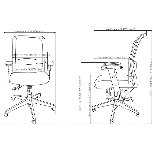 Lorell Executive High-Back Mesh Multifunction Office Chair Black Seat Color - Fabric Seat Material - Black Back Color - Steel Frame Material - 5-star Base - Black - 1 Each (LLR62105)