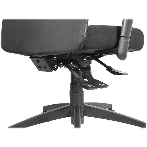Lorell Executive High-Back Mesh Multifunction Office Chair Black Seat Color - Fabric Seat Material - Black Back Color - Steel Frame Material - 5-star Base - Black - 1 Each (LLR62105)