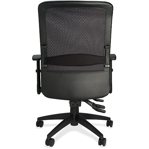Lorell Executive High-Back Mesh Multifunction Office Chair Black Seat Color - Fabric Seat Material - Black Back Color - Steel Frame Material - 5-star Base - Black - 1 Each (LLR62105)