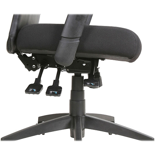 Lorell Executive High-Back Mesh Multifunction Office Chair Black Seat Color - Fabric Seat Material - Black Back Color - Steel Frame Material - 5-star Base - Black - 1 Each (LLR62105)