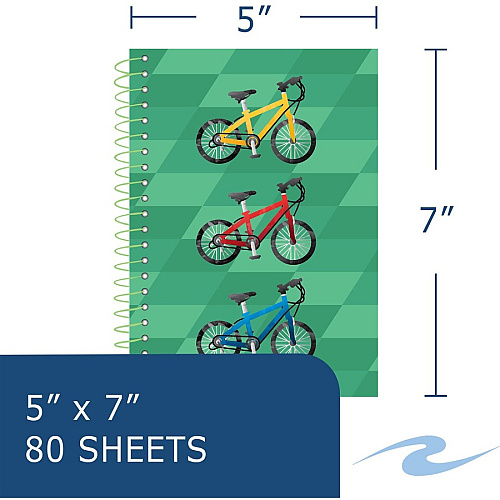 Roaring Spring Lifenotes Wirebound Notebook 80 Sheets - 160 Pages - Printed - Spiral Bound - Both Side Ruling Surface - 15 lb Basis Weight - 56 g/m² Grammage - 7" x 5" Sheet Size - 1.25" Height x 5" Width x 7" Length - White Paper - Recycled  (12531)