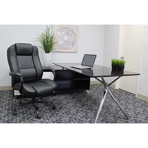 Boss Executive Chair Black Seat Color - Black Back Color - 1 Each (B992BK)