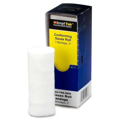 First Aid Only 3" Gauze Roll Bandage 3" Width x 12 ft Length - White - 1 / Box (FAE5006)