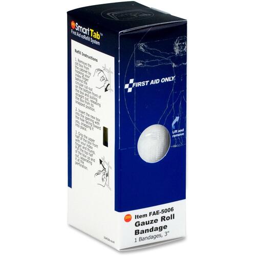 First Aid Only 3" Gauze Roll Bandage 3" Width x 12 ft Length - White - 1 / Box (FAE5006)