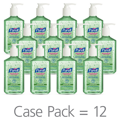 PURELL&reg; Hand Sanitizer Gel 12 fl oz - Pump Bottle Dispenser - Kill Germs - Hand, Skin - Clear - Non-sticky, Residue-free - 12 / Carton (363912CT)