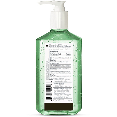 PURELL&reg; Hand Sanitizer Gel 12 fl oz - Pump Bottle Dispenser - Kill Germs - Hand, Skin - Clear - Non-sticky, Residue-free - 12 / Carton (363912CT)