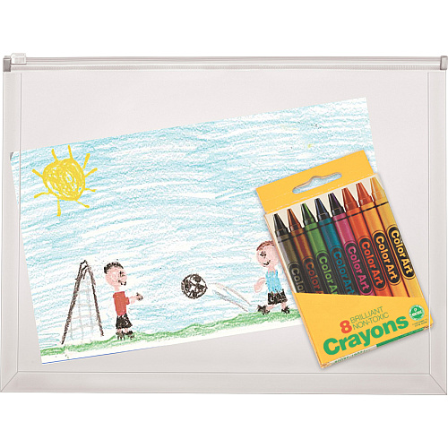 Pendaflex Zippered Closure Poly Envelopes Document - 13" Width x 10" Length - Zippered - Clear - Poly - 5 / Pack (84190GW)